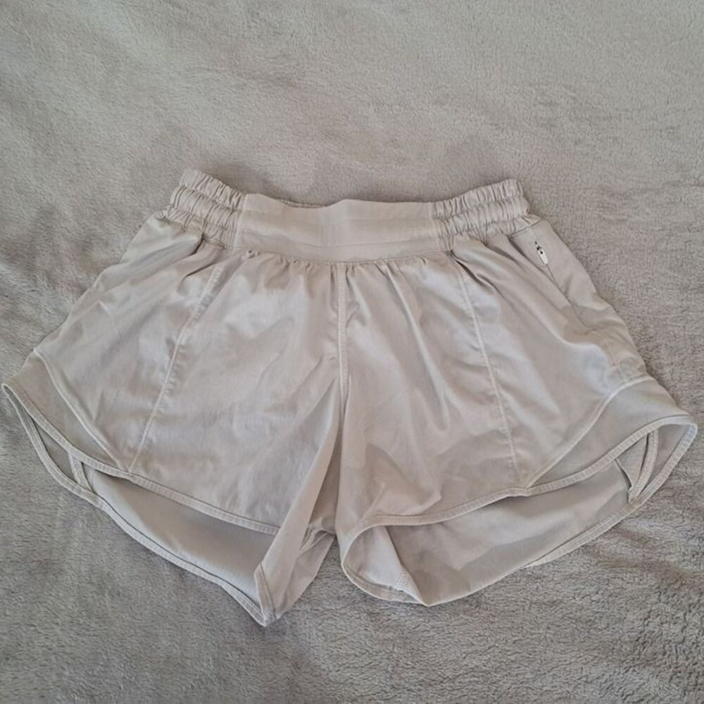 Lululemon Track That High-Rise Lined Shorts – Light Gray, Size 4